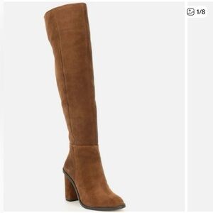 Gianni Bini Tan Suede Heeled Boots